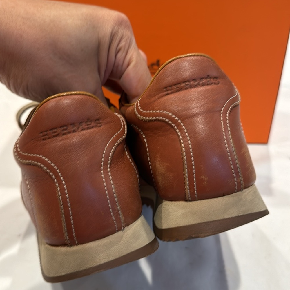 Authentic Hermes Quick Leather Sneakers - Picture 2 of 15